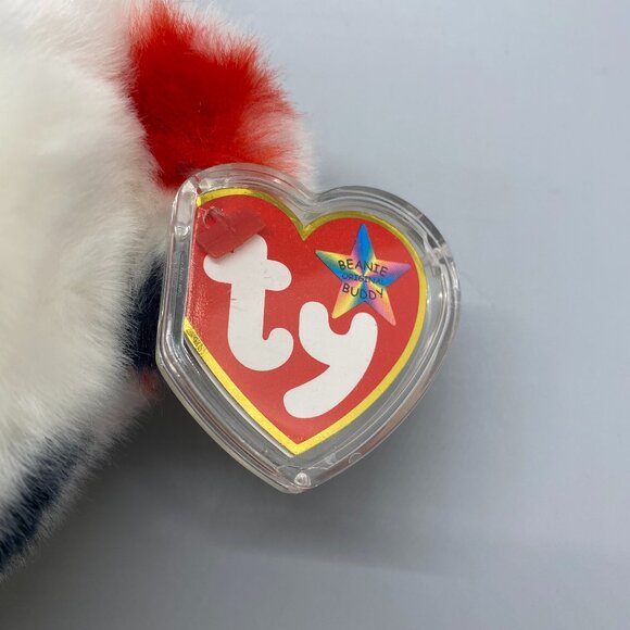 Ty Beanie Buddies 1998 Glory Red White Blue Stars Patriotic Bear - Picture 6 of 10